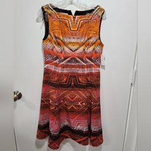 Tribal like printed dress, NWT